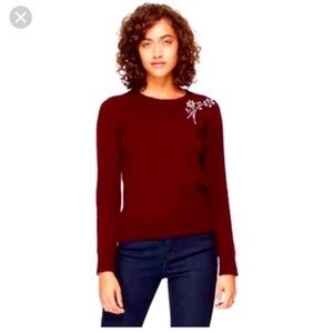 Kate Spade Jeweled Crew Neck Sweater, size M